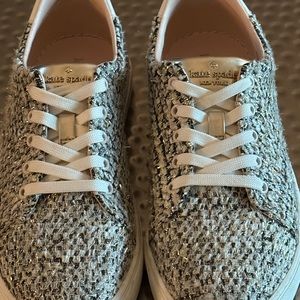 Kate Spade metallic tweed tennis shoes